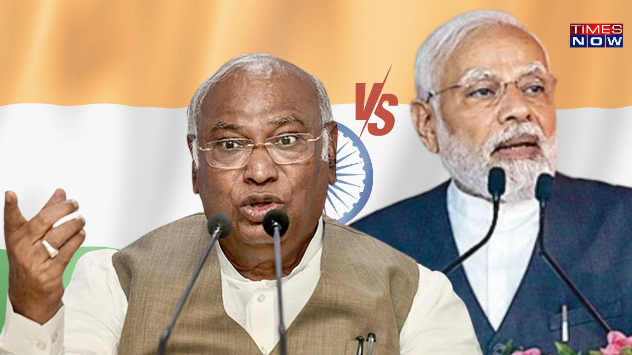 'badly exposed': pm modi attacks congress after mallikarjun kharge's advice on poll guarantees