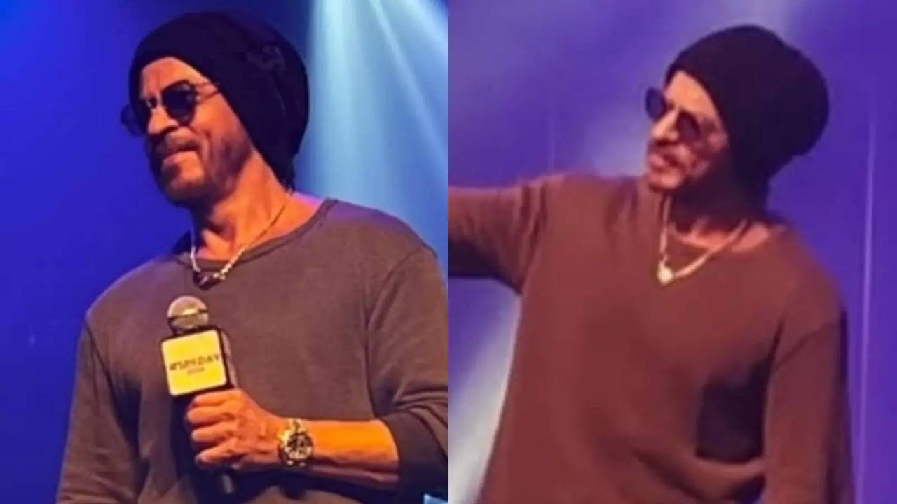 #srkday: shah rukh khan arrives at birthday event in style, fans are in love