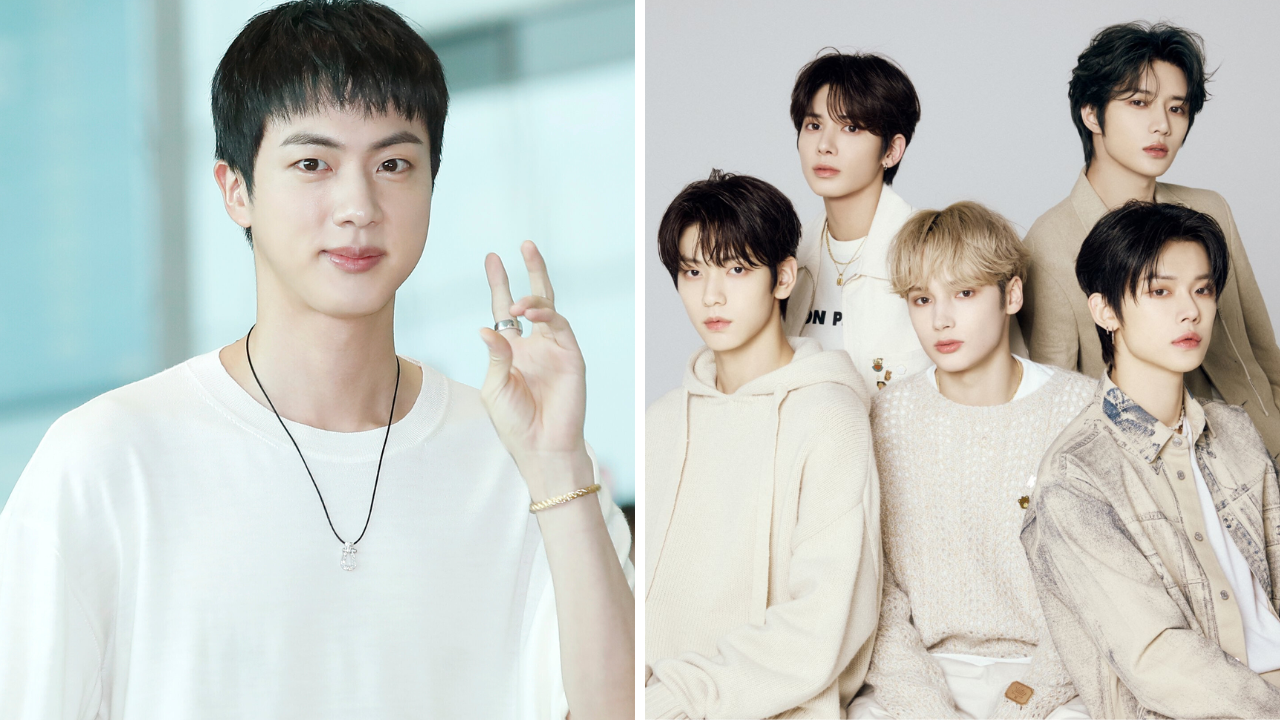 bts' jin enjoyed a meal with txt, cheered on labelmates ahead of their comeback