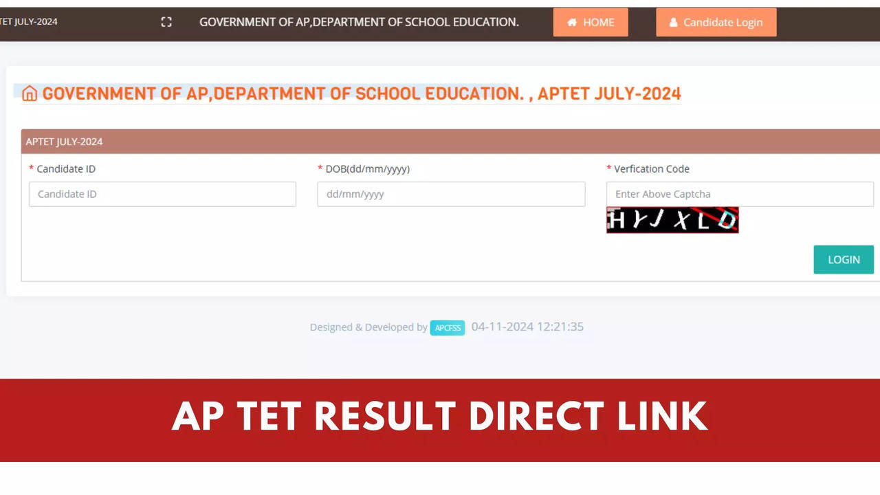 ap tet results 2024 link active at aptet.apcfss.in, steps to check