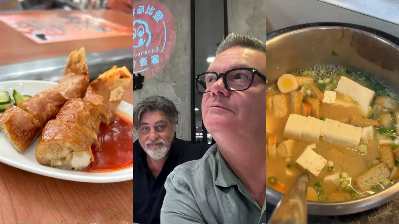 masterchef australia's gary mehigan and matt preston sample street food and stinky tofu in taiwan