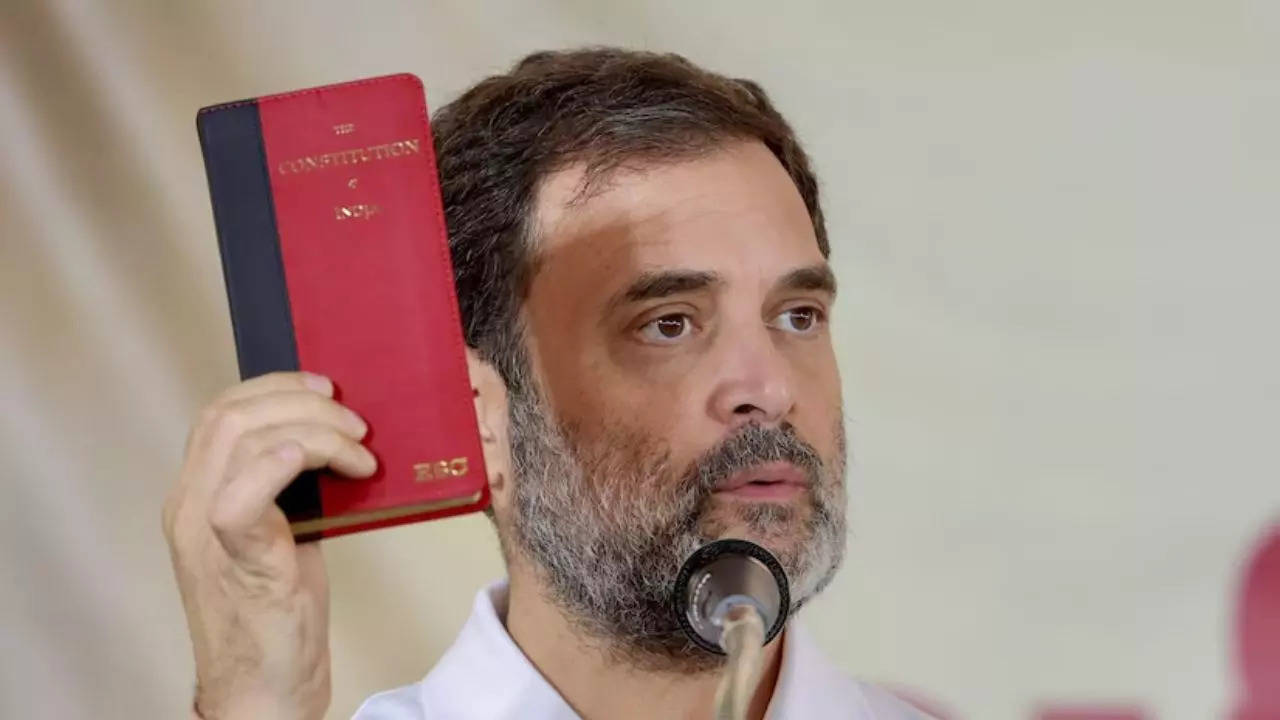 rahul gandhi's 'red book' sparks bjp's 'urban naxal' charge in heated maharashtra campaign