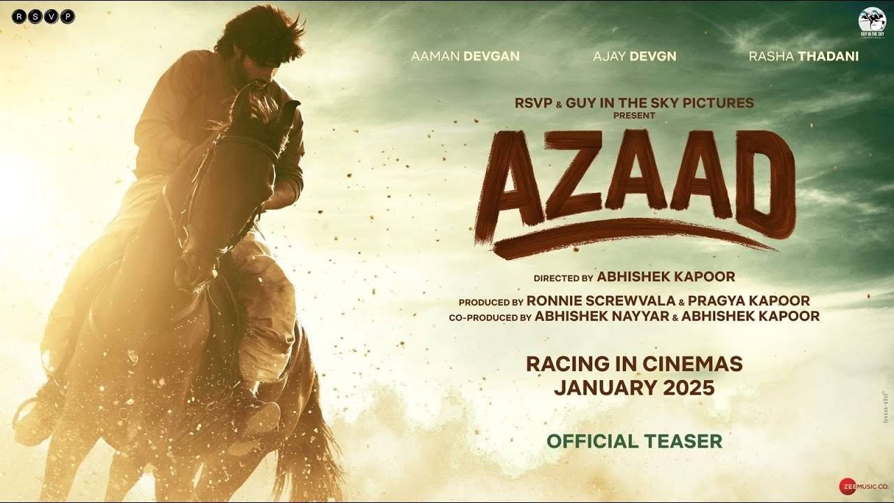 upcoming bollywood movie azaad official teaser ajay devgn, aaman devgan