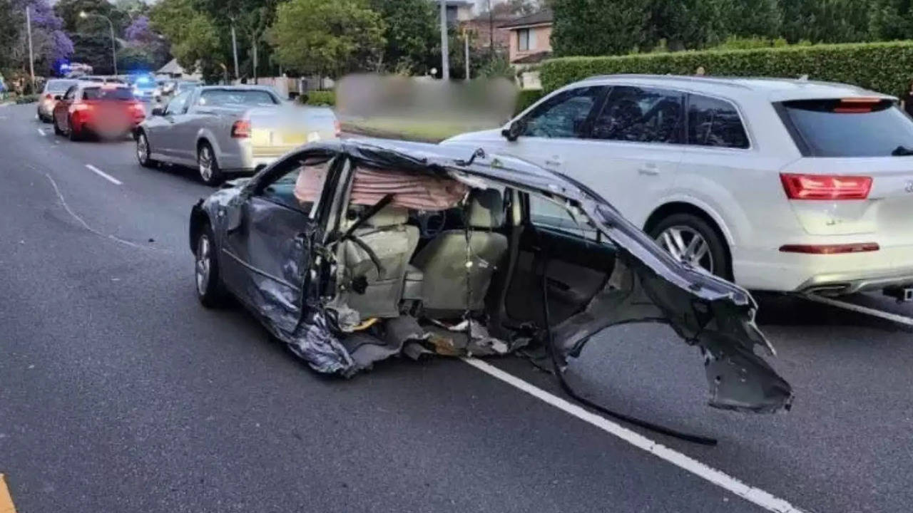 drunk australian teen splits his mazda 6 sedan in half