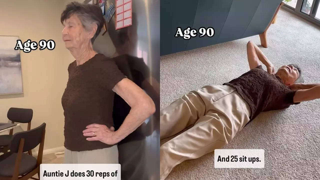 squats, planks, and sit-ups at 90? this woman’s fitness routine will inspire you