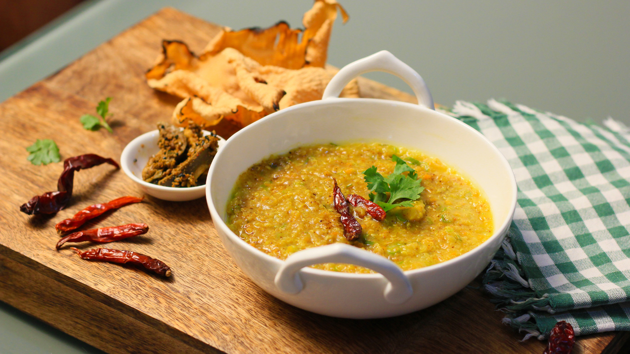 rajasthani style bajre ka khichda with curd for a power-packed sunday breakfast