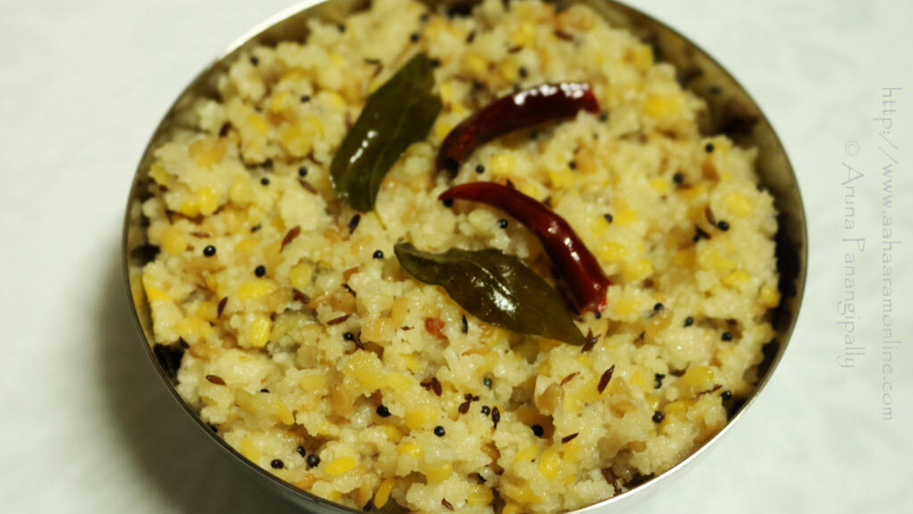 andhra style uppudu pindi with pickle for a flavourful winter breakfast