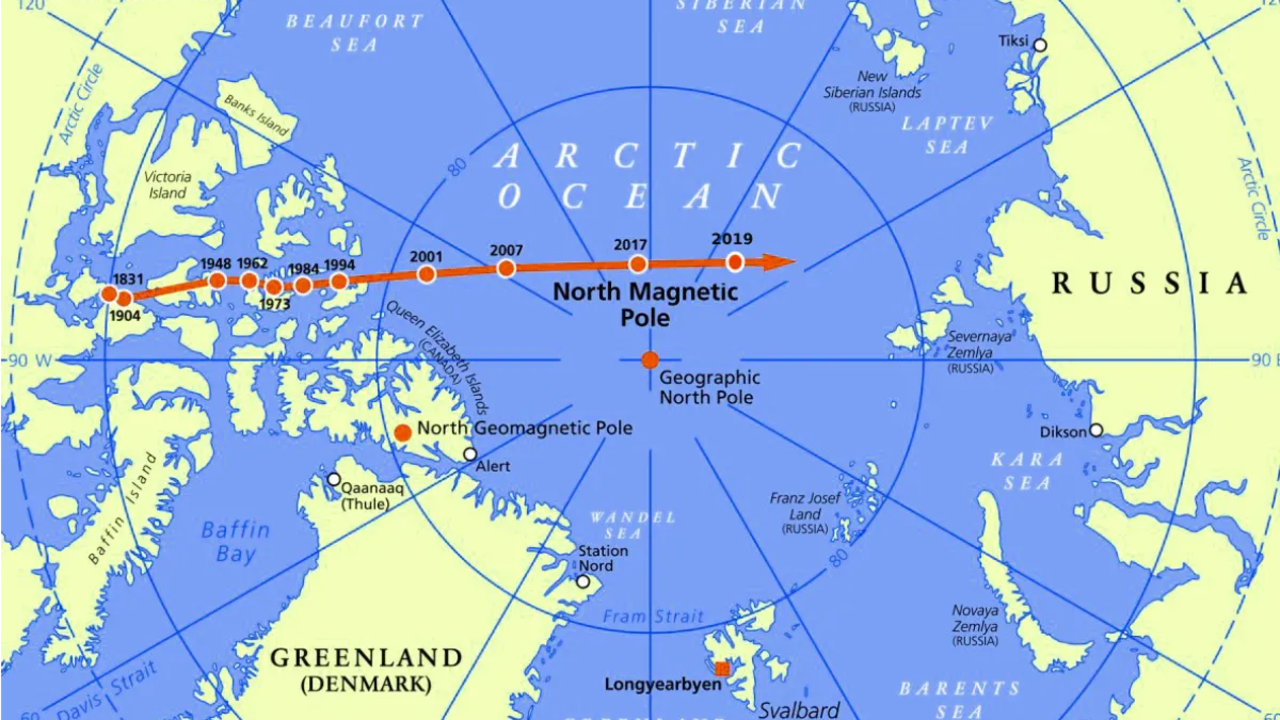 magnetic north pole is moving closer to russia: sign of a catastrophe?