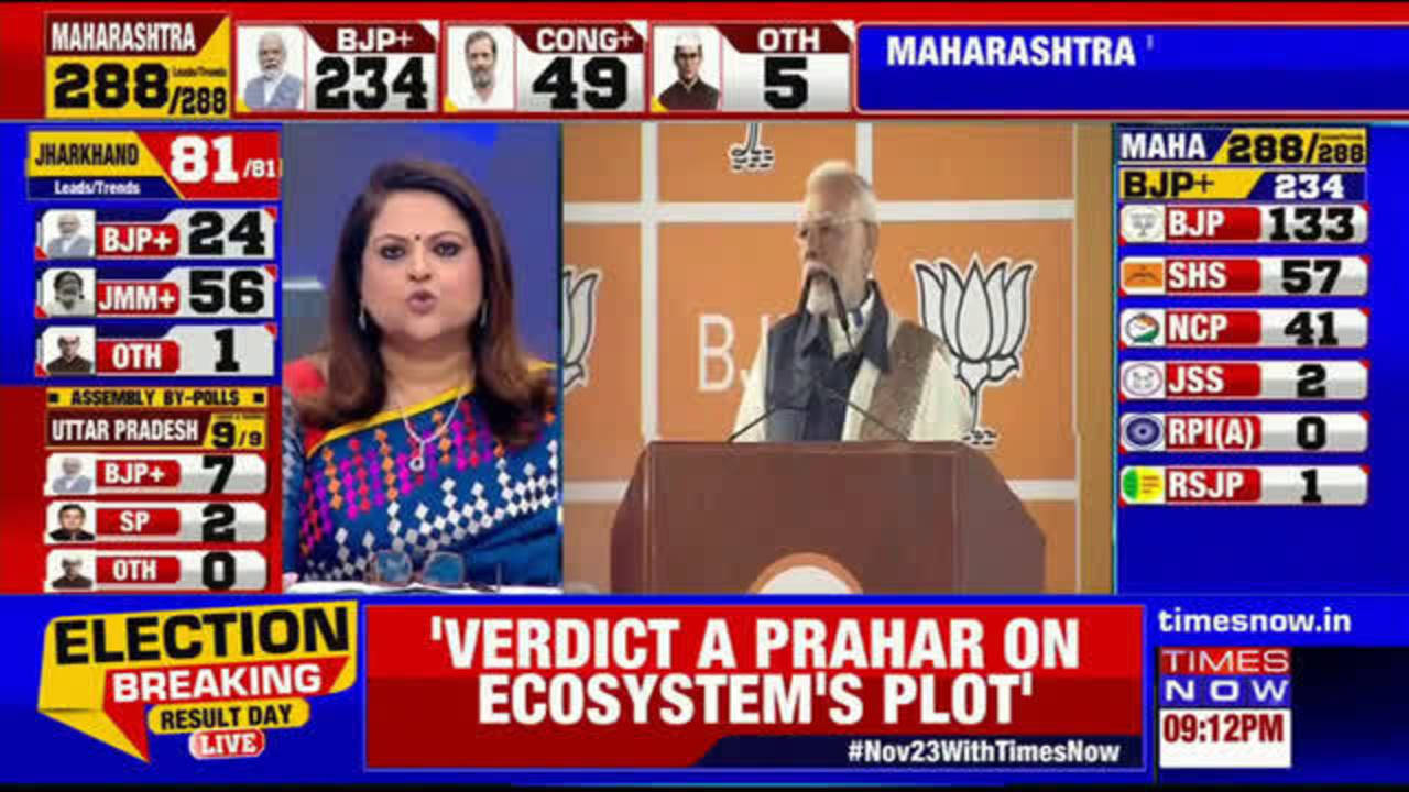 bjp led mahayuti sweeps maharashtra, unity call modi's new brahmastra? | election day debate