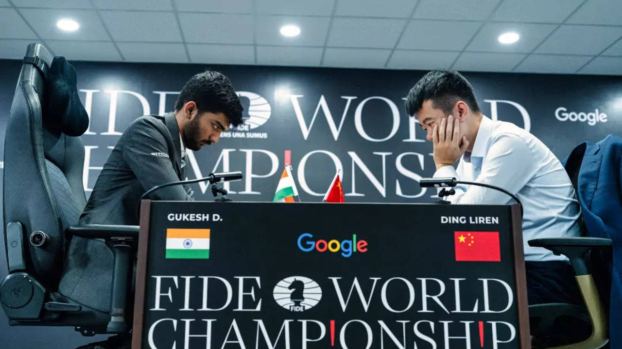 world chess championship 2024 game 4 live d gukesh vs ding liren chess championship match live streaming updates results singapore