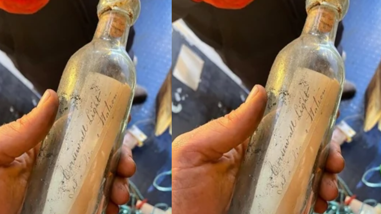 'once in a lifetime':  132-year-old message in bottle found in scottish lighthouse