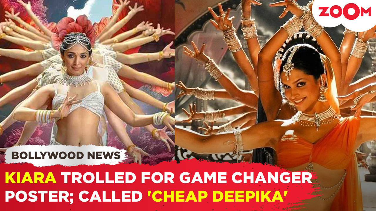 kiara advani trolled for game changer's song poster; netizens say,' cheap version of deepika