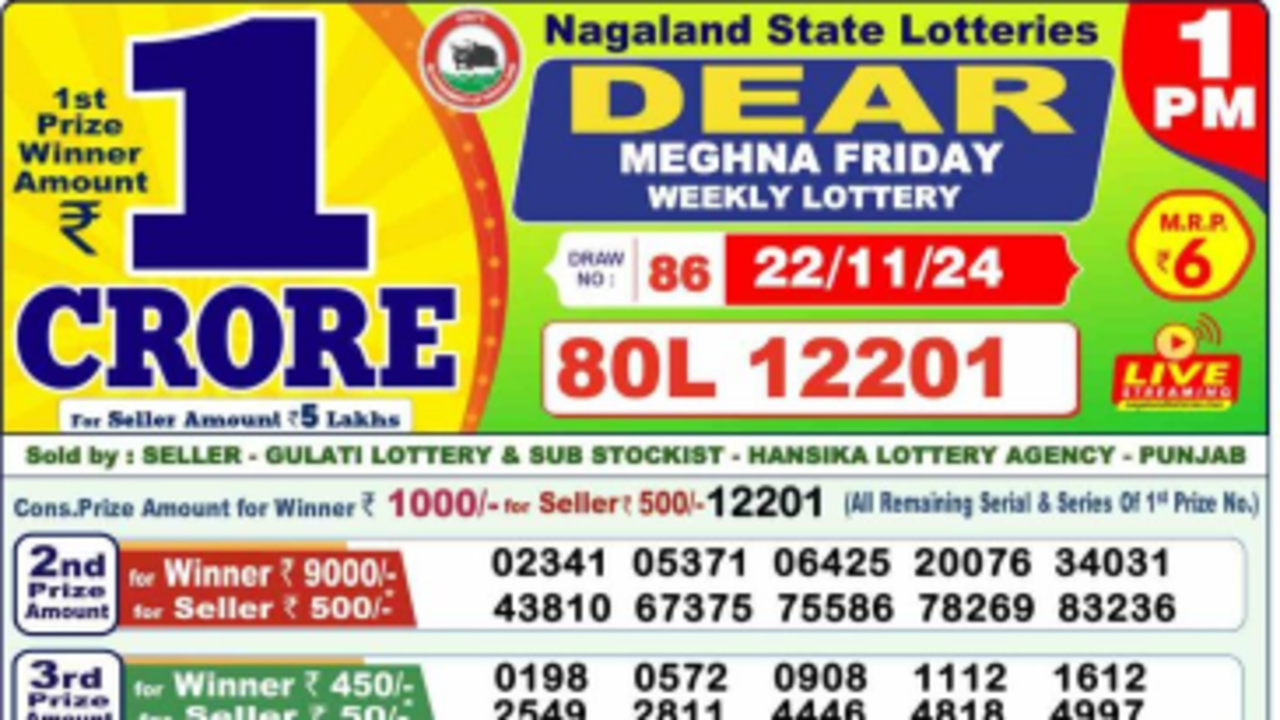 nagaland lottery sambad result today live 1pm, 6pm, 8pm december 2024 winners list