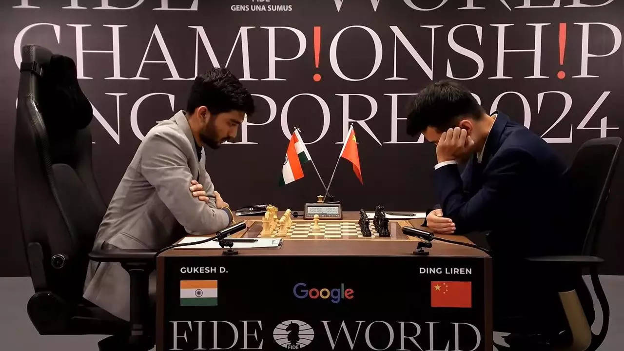 world chess championship 2024 live score gukesh vs ding liren chess championship game 7 live streaming updates